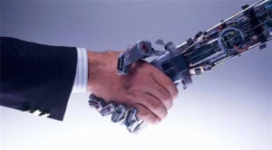 robot shaking hands