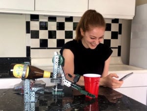 Simone Giertz beer robot